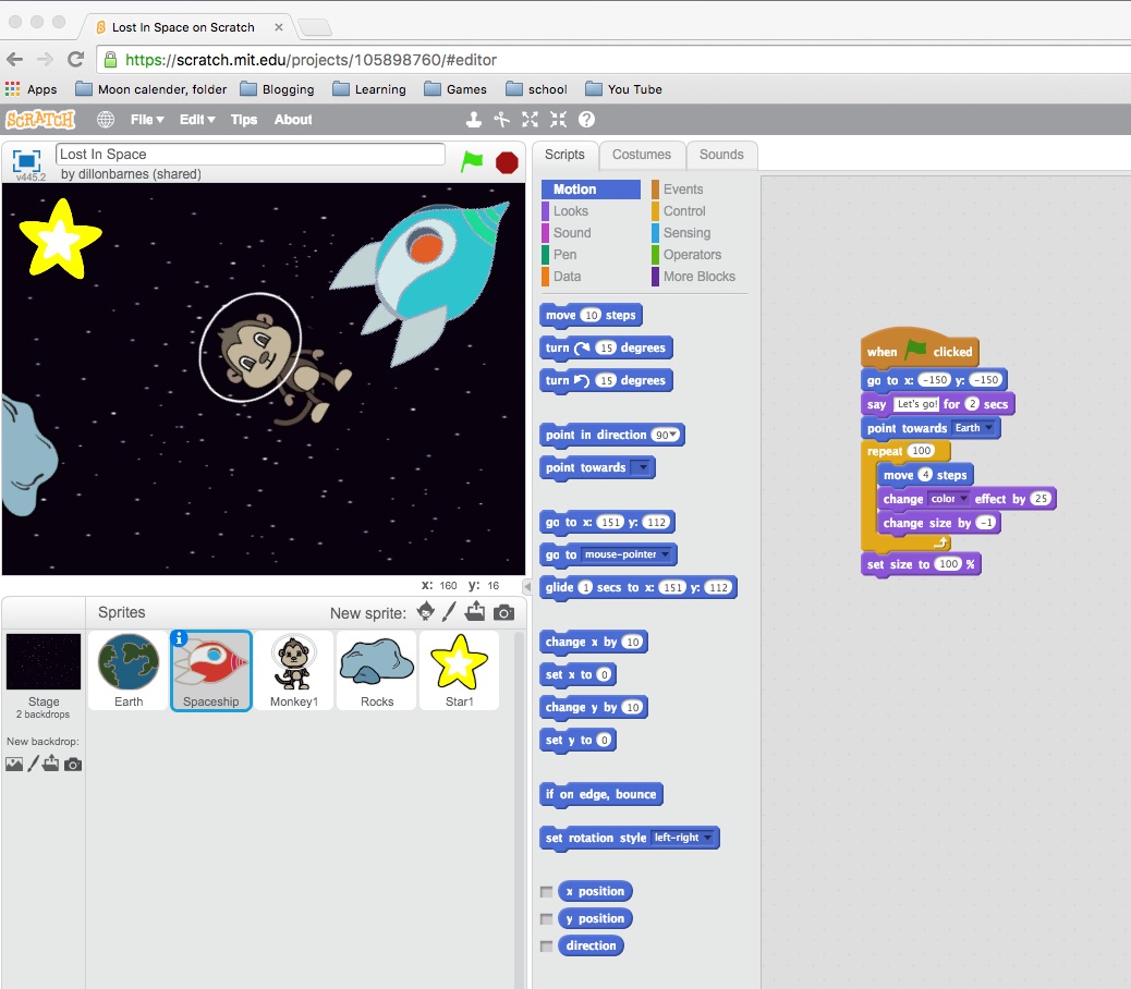 Scratch – Lost In Space | Dillon's Blog