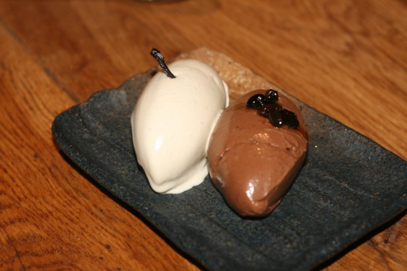Georgia's vanilla tonka bean and her chocolate and cardamom ice cream