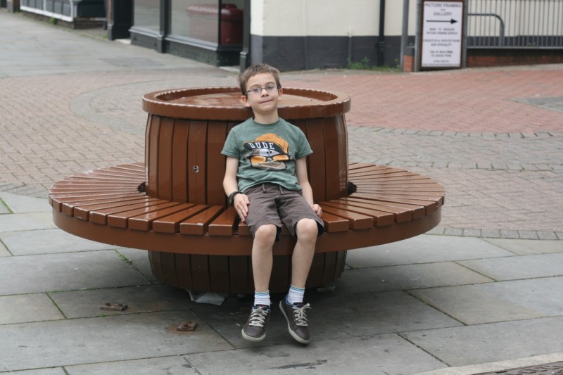 This is a Pork Pie Bench
